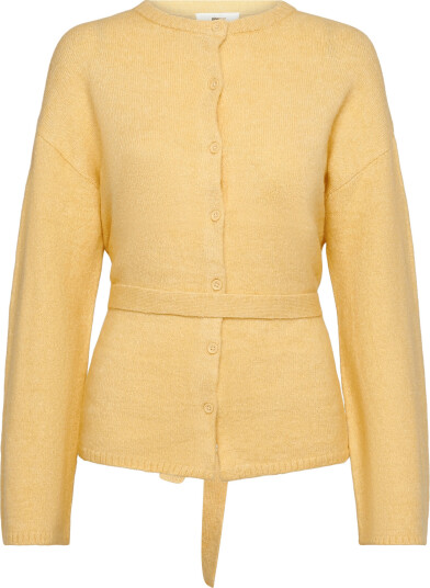 Gina Tricot Knitted Tie Cardigan   Yellow   M