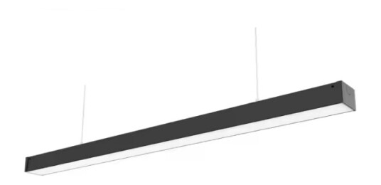 36W LED lysskinne taklampe for kontor - Svart 120 lm/W 120 cm inkl. wireoppheng - Farge på huset : Svart Kulør : Varm