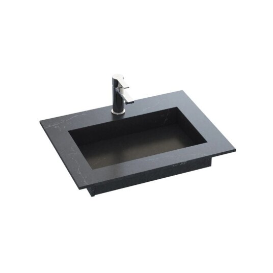 Dansani Inzo Angular Silestone B60-165xh1,20xd45,50cm Charcoal Soapstone 60cm