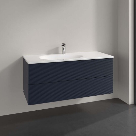 Villeroy & Boch  Antao Servantskap med 2 skuffer 118,8x49,2x50,4 cm u/lys Blå Matt