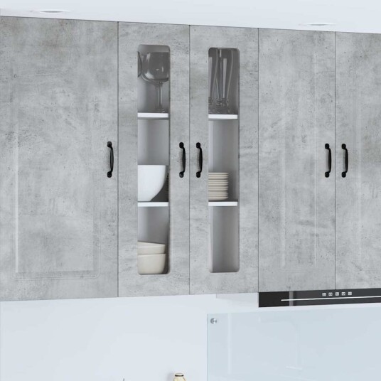  Kjøkkenskap med hylle Betonggrå 60 x 31 x 100 cm Konstruert tre