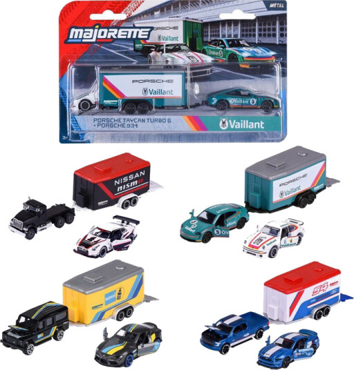 Majorette Lekebil Racing Deluxe Trailer Assortert 19cm