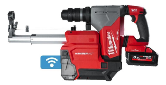 Milwaukee Borhammer M18 ONEFHPXDEL552C 18V 5.5Ah, med koffert Milwaukee Borhammer M18 ONEFHPXDEL552C 18V 5.5Ah, med koffert