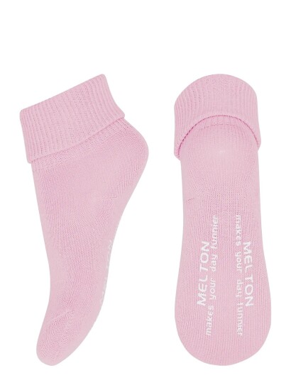 Melton Cotton Socks Anti Slip Pink 13/14