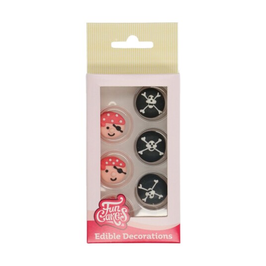 Funcakes Spiselig Kakepynt Pirat Pk/12 | Slikkepott.No