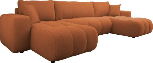 Flo Sovesofa med Dobbel Sjeselong 4 seter Oransje