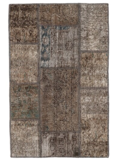 Håndknyttet. Opphav: Persia / Iran Patchwork Teppe 60x90