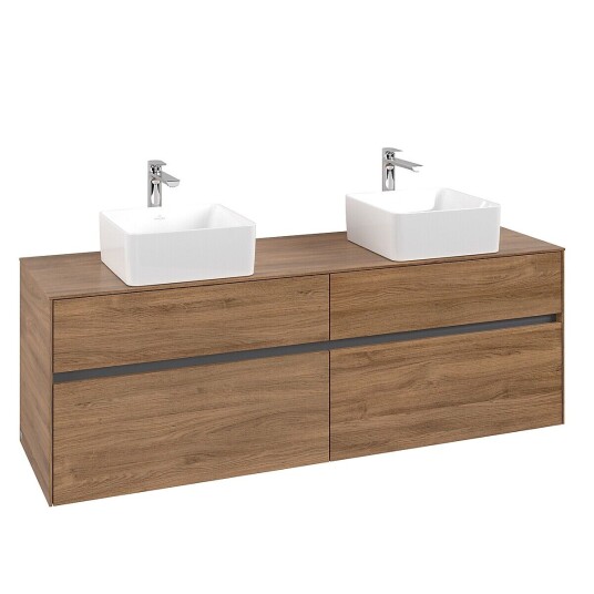 Villeroy & Boch  Collaro Servantskap med 4 skuffer 160x50x54,8 cm u/lys Kansas Eik