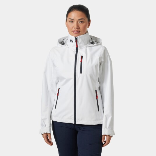 Helly Hansen Crew Seilerjakke Med Hette 2.0 Dame Hvit M