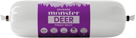 Monster Pet Food Hjortpølse 400 g - Hundefôr i Våtfôr