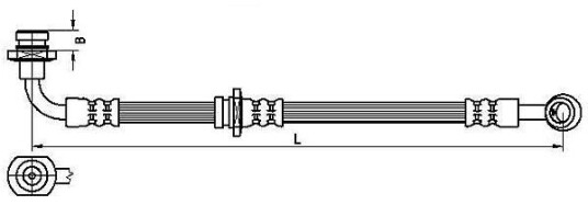 Bremseslange METZGER 4110529 Bremseslange METZGER 4110529