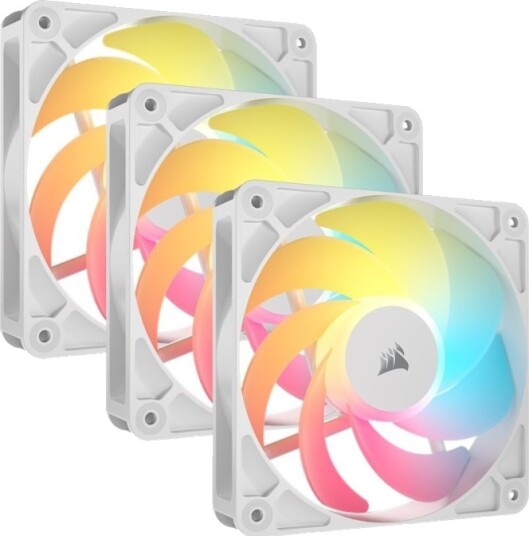 Corsair RS120-R 120mm ARGB Revers Vifte 3pk Hvit Corsair RS120-R 120mm ARGB Revers Vifte 3pk Hvit