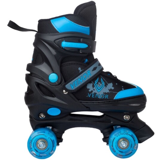 VENOR Black/Blue Ignite LED Side By Side Rulleskøjter 34 37