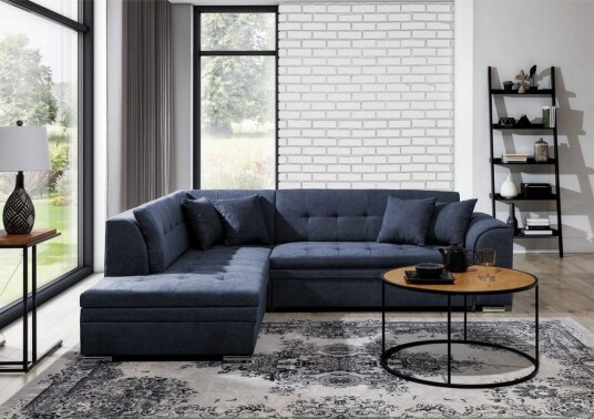 Seksjonssofa Eltap Pieretta 260x207x78 cm Soro 76 Blå Venstre Seksjonssofa Eltap Pieretta 260x207x78 cm Soro 76 Blå Venstre