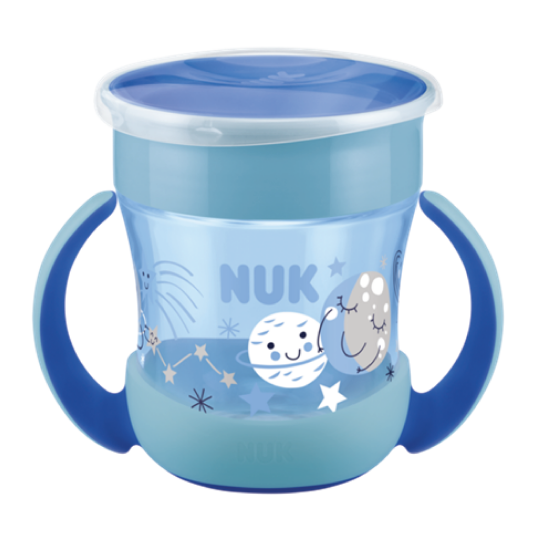 NUK Evolution Mini Magic Cup Glow In The Dark 6 mnd blå 160 ml NUK Evolution Mini Magic Cup Glow In The Dark 6 mnd blå 160 ml