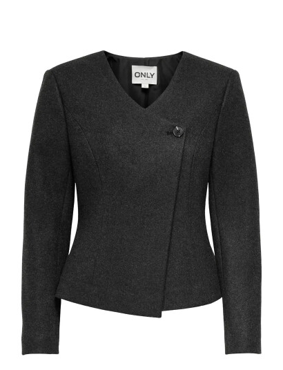 ONLY Onlmaika L/S Asym Fit Jacket Pnt Ox - Grey - XS ONLY Onlmaika L/S Asym Fit Jacket Pnt Ox - Grey - XS