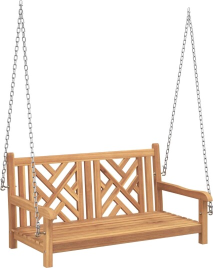 Svingbenk Annet Brun 114 x 60 x 64 cm Solid teaktre