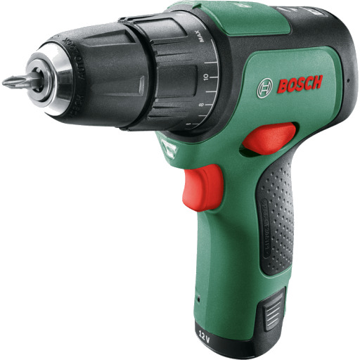 Bosch Cordless Drill / Screwdriver With Two Gears - Easy Impact 12 ( Battery And Charger Included )