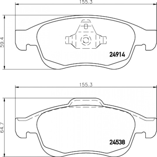 Bremseklosser HELLA 8DB 355 014-791