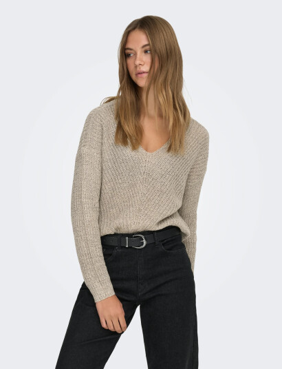 JDY Jdynew Megan L/S Pullover Knt Noos   Beige   S