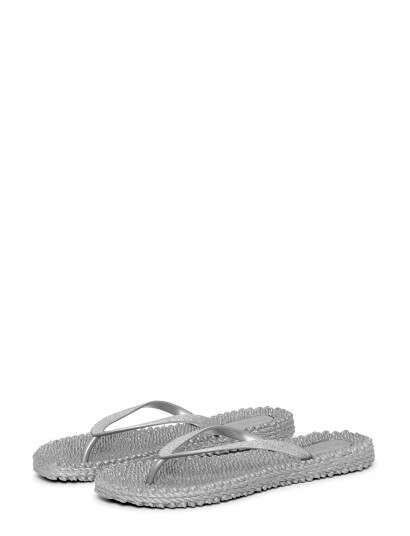 Ilse Jacobsen Flip Flops With Glitter   Silver   36