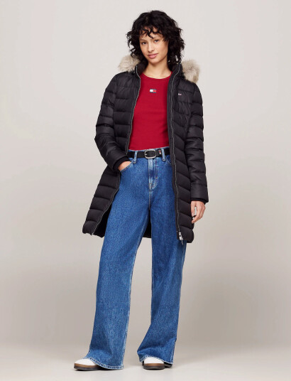 Tommy Jeans Tjw Essential Hooded Down Coat Black XS Tommy Jeans Tjw Essential Hooded Down Coat Black XS