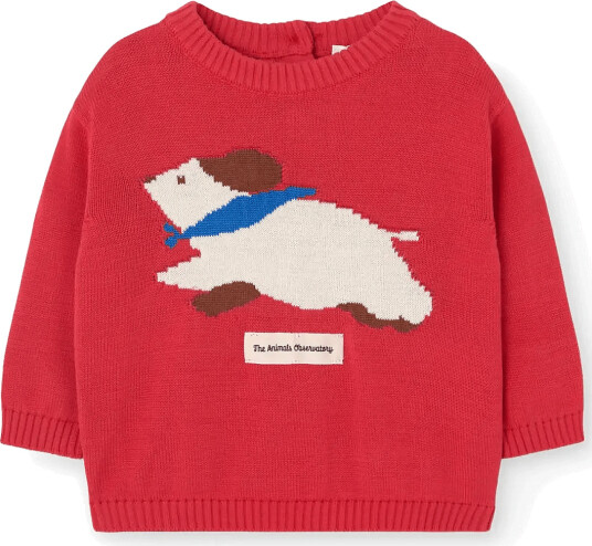 THE ANIMALS OBSERVATORY Bobcat Baby Sweater Red 86/92