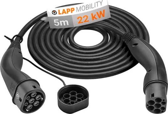 Lapp HELIX Ladekabel Elbil 5 m (Type 2/Type 2) 22 kw Svart