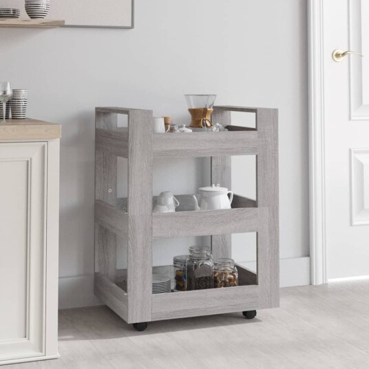 Kjøkkentralle grå sonoma 60x45x80 cm konstruert tre 816822 Kjøkkentralle grå sonoma 60x45x80 cm konstruert tre 816822