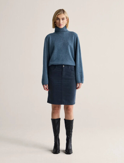 Newhouse Lisa Minicord Skirt - Navy - 36