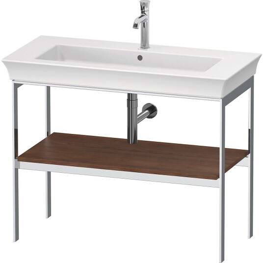 Duravit White Tulip Metallkonsoll 98,4x45x76 cm Amerikansk Valnøtt/Krom