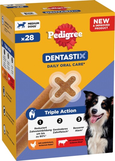 Pedigree Dentastix Dog Tannpleiesnacks For Små Hunder Mellomstore Hunder 28 Stk 5 10 kg 10 25 kg