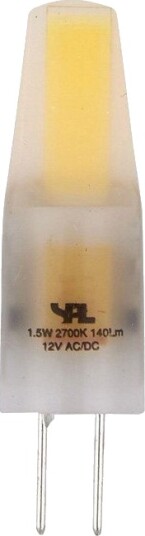Spl G4 1,5W dimbar LED pære 12V   140lm COB matt glass varmhvit   Dimbar : Dimbar Kulør : Varm
