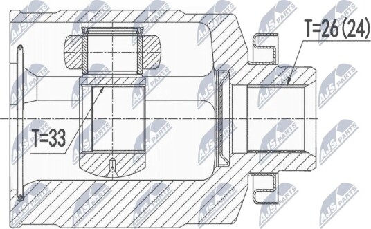 Nty Drivknute drivaksel NTY NPW HY 530