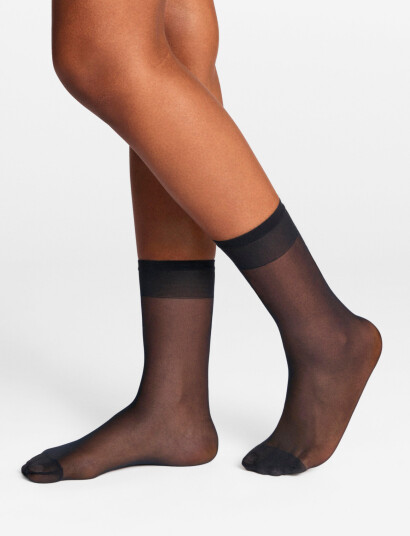 Lindex Socks 20 Den 4-P The Matt - Black - 36/42