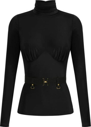 Elisabetta Franchi Dame Bluser & Skjorter Svart M, Elisabetta Franchi Dame Bluser & Skjorter Svart M,