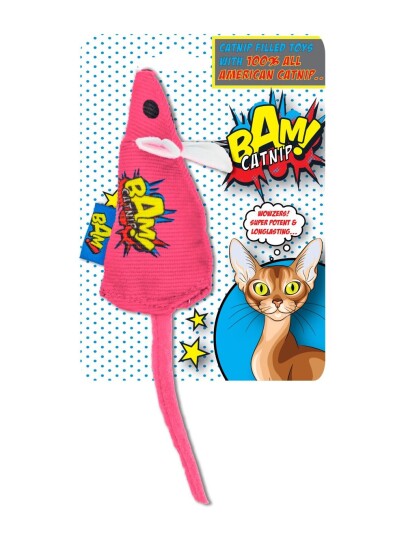 Bam! Toy With Catnip 10 cm Mouse Pink (503319006087) Bam! Toy With Catnip 10 cm Mouse Pink (503319006087)