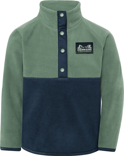Didriksons Kids" Monte Half Button Dark Moss 110