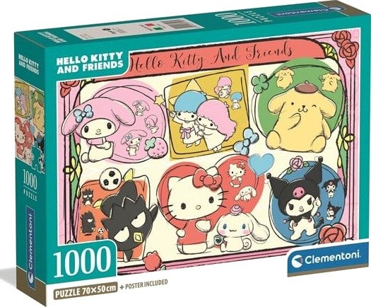 Clementoni Puzzle Hello Kitty 2 Compact Box 1000 pieces 2D Puslespill