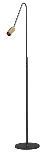 Decor F1 gulvlampe 7W 3000 Kelvin Dimbar Svart / Messing Decor F1 gulvlampe 7W 3000 Kelvin Dimbar Svart / Messing