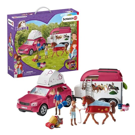 Schleich Hesteeventyr med Bil og Henger Lekesett for Barn 5+ år Schleich Hesteeventyr med Bil og Henger Lekesett for Barn 5+ år