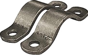 Sort Halsjern Dn 25/33,7 - 30 X 5 Mm Fladstål. 1 Sæt= 2 Halvdele Sort Halsjern Dn 25/33,7 - 30 X 5 Mm Fladstål. 1 Sæt= 2 Halvdele