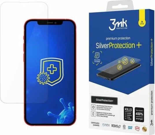 3Mk Silver Protection+ Antibakteriell Skjermbeskytter for Apple iPhone 13/13 Pro