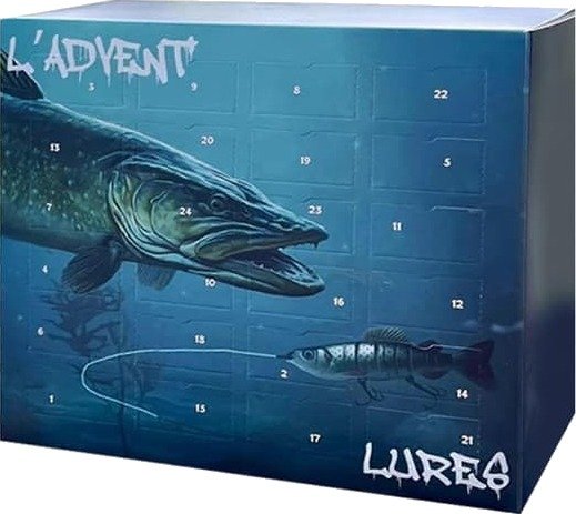 Fiske Adventskalender 24 Dager Jule Nedtellingskalender Fiske Lokkemiddel Agn Takle Sett Gave til Pappa[D]