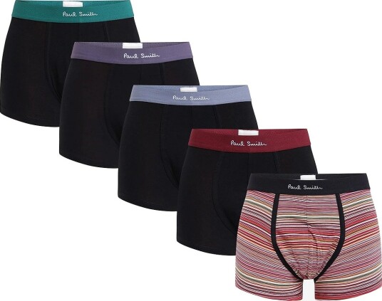 PS Paul Smith Men Trunk 5 Pack Blk Sign - BLACK - XL