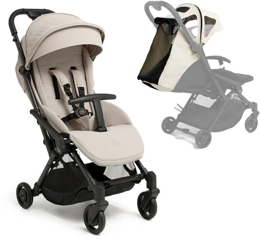 Beemoo Easy Fly Lux 4 Trille inkl. Breezy Kalesje Sand Beige/Off-White Beemoo Easy Fly Lux 4 Trille inkl. Breezy Kalesje Sand Beige/Off-White