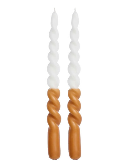 Lene Bjerre Twisted Taper Candle - Multi/patterned - 2.2X2.2X25