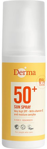 Derma Sun Spray SPF50+ Vannfast Solkrem 150 ml med Aloe Vera