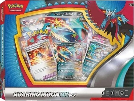 Pokemon TCG ex Box Roaring Moon or Iron Valiant assorted Scarlet & Violet Pokemon TCG ex Box Roaring Moon or Iron Valiant assorted Scarlet & Violet