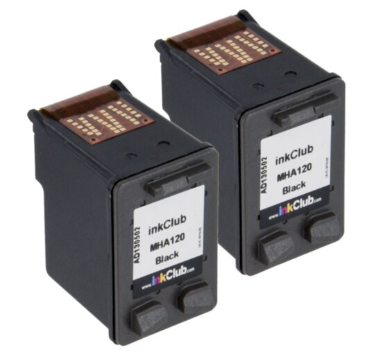 inkClub MHA120-2 Blekkpatron sort 635 sider, 2pk